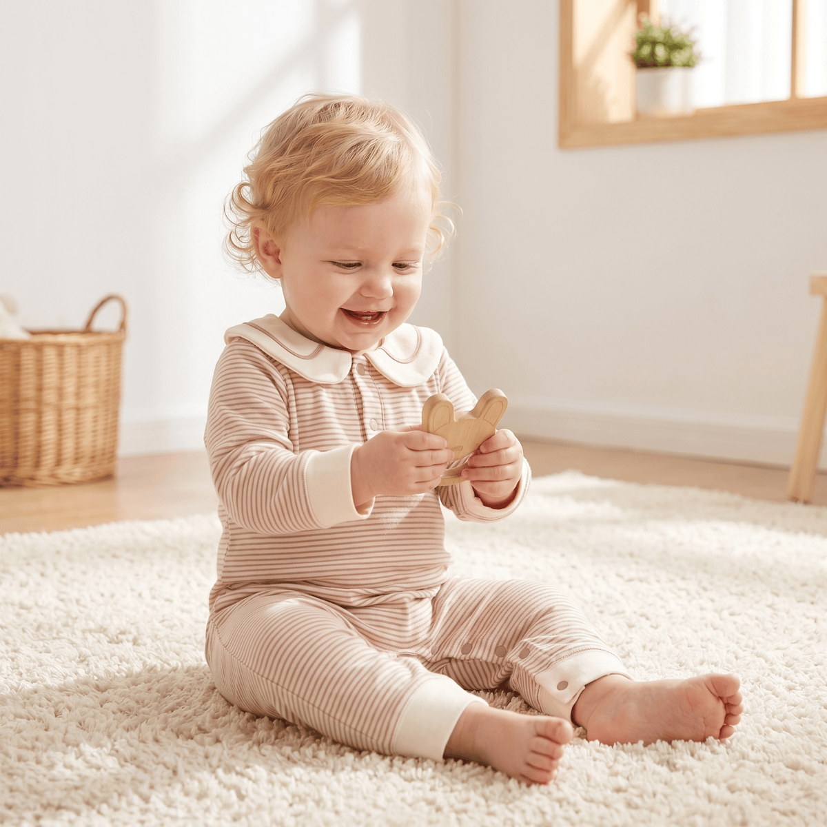 Soft Cotton Sailor Collar Romper for Newborns