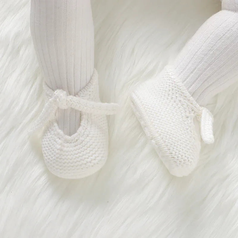Soft Knitted Newborn Baby Booties & Bed Boots