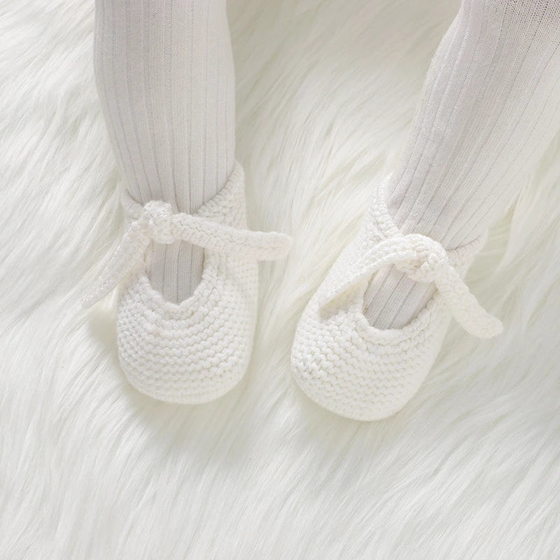 Soft Knitted Newborn Baby Booties & Bed Boots