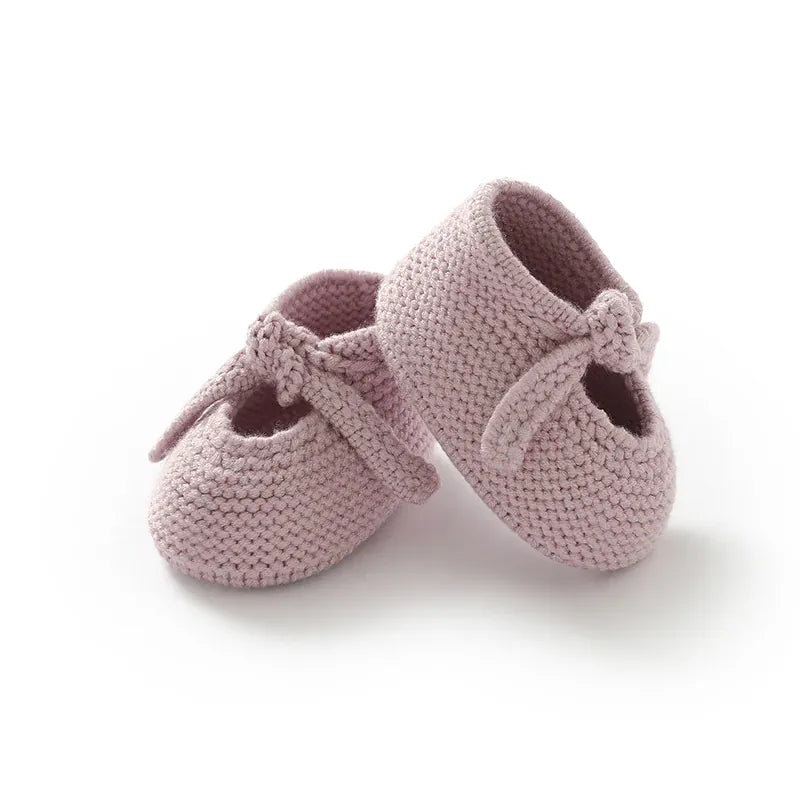 Dusty Pink / 0-3M Soft Knitted Newborn Baby Booties & Bed Boots