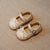 Beige / 25 Soft Leather Bowknot Mary Jane Shoes