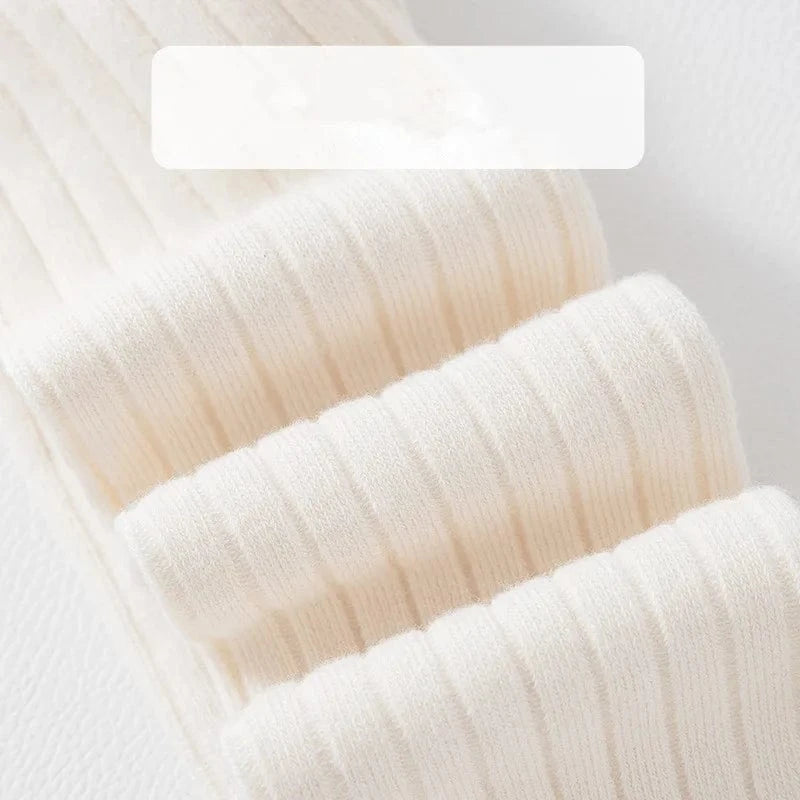 Solid Color Knit Stretch Tights