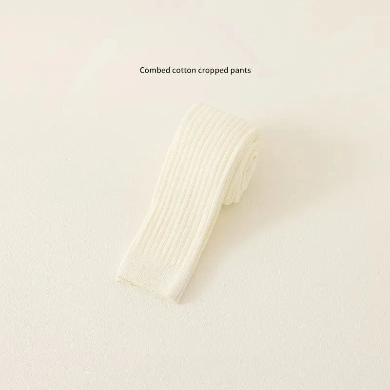 White / 1-3T Solid Color Knit Stretch Tights