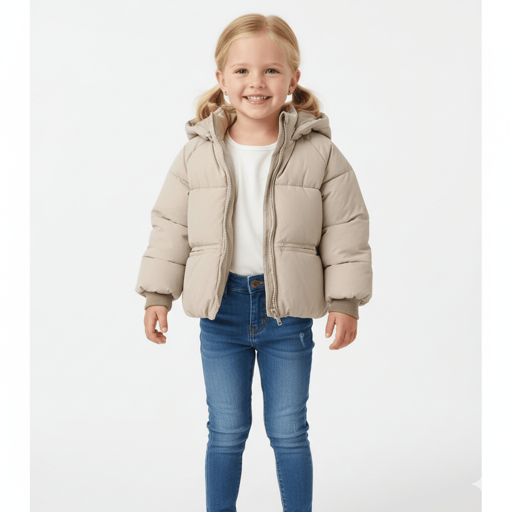 Solid Color Parka Jacket