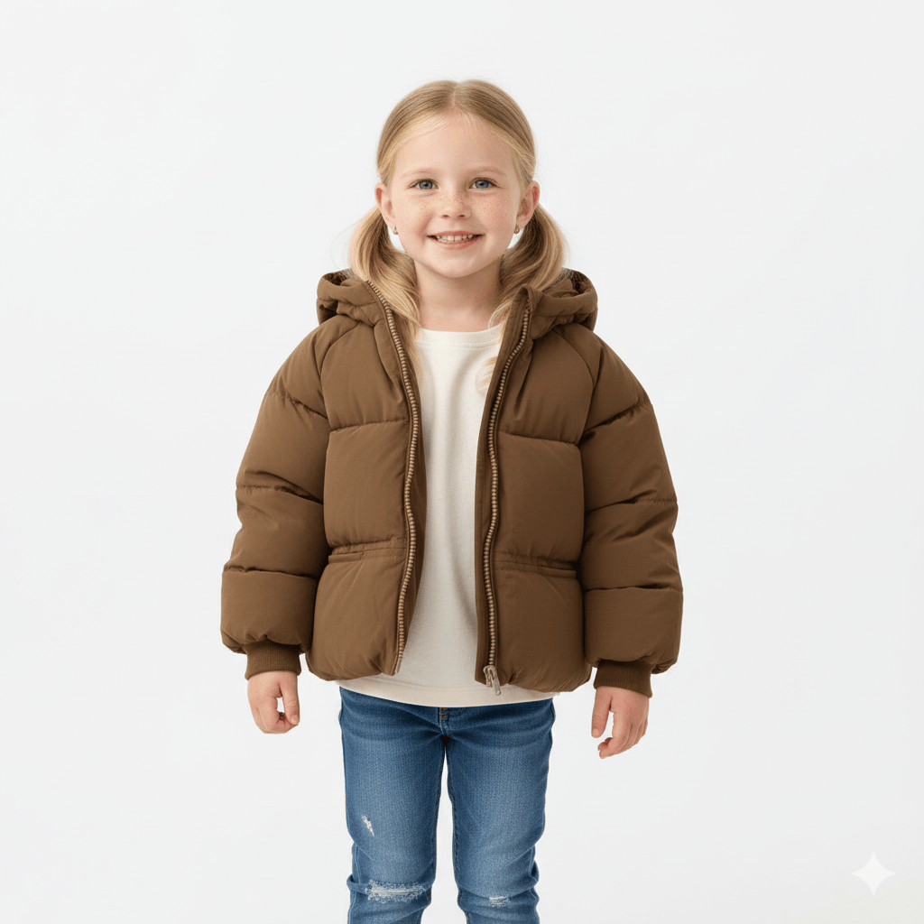 Solid Color Parka Jacket