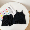 as picture / 6-9M  66 Solid Cotton Sleeveless Loose Vest Sling