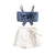 White / 1-2T Spaghetti Strap Bowknot Denim Tops + Shorts