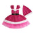 Rose Red / 12-18M Sparkling Christmas Dress Set for Girls