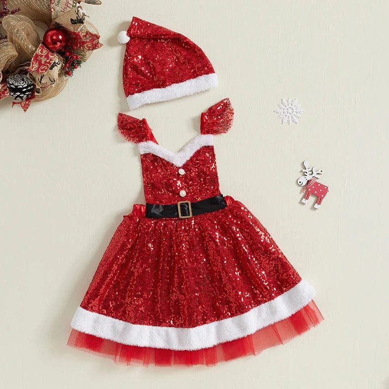 Sparkling Christmas Dress Set for Girls