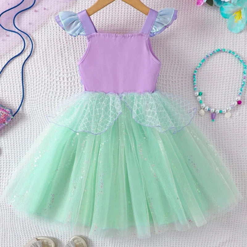 Sparkling Mermaid Princess Dress for Girls
