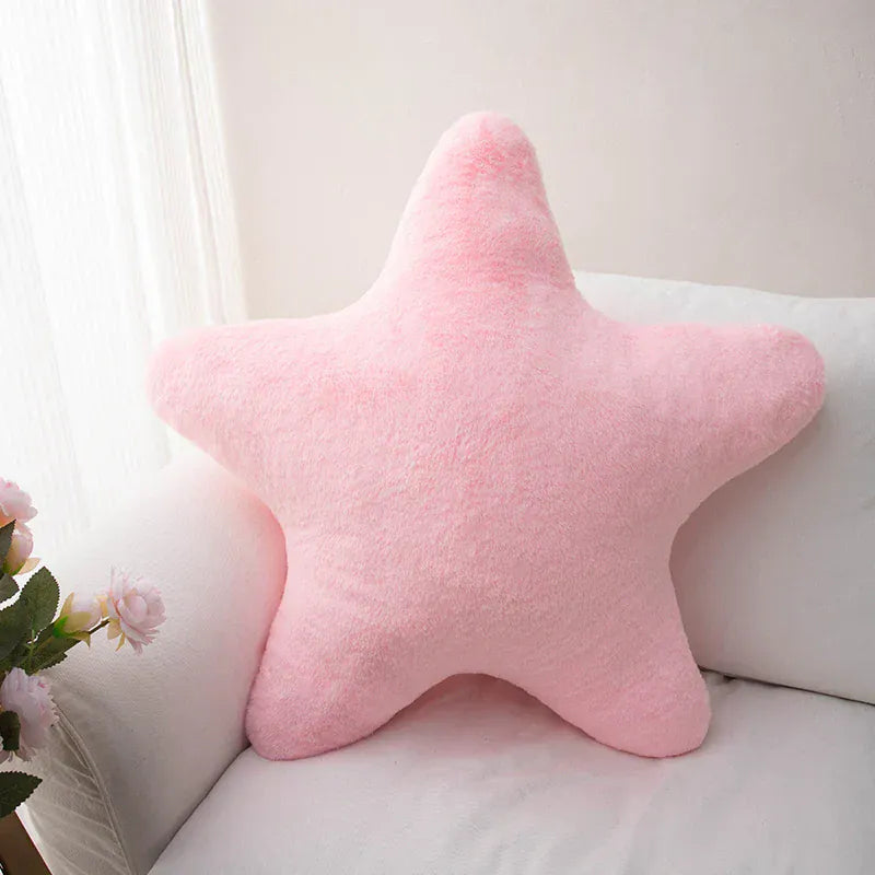Pink Star Shaped Plush Pillow