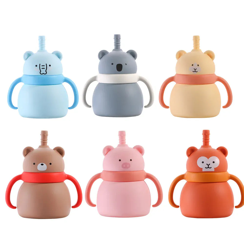Straw Cup Cute Animal