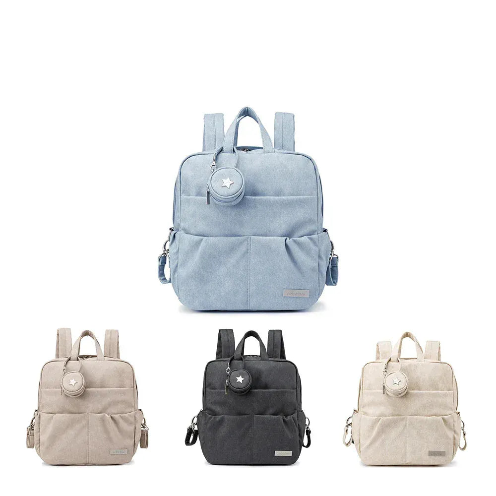 Stylish Waterproof Diaper Backpack with Pacifier Holder