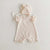 Girl's Clothing Apricot / 0-6M Summer Baby Girls Romper with Matching Bonnet