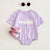 Romper Summer Baby Romper with Plush Letter