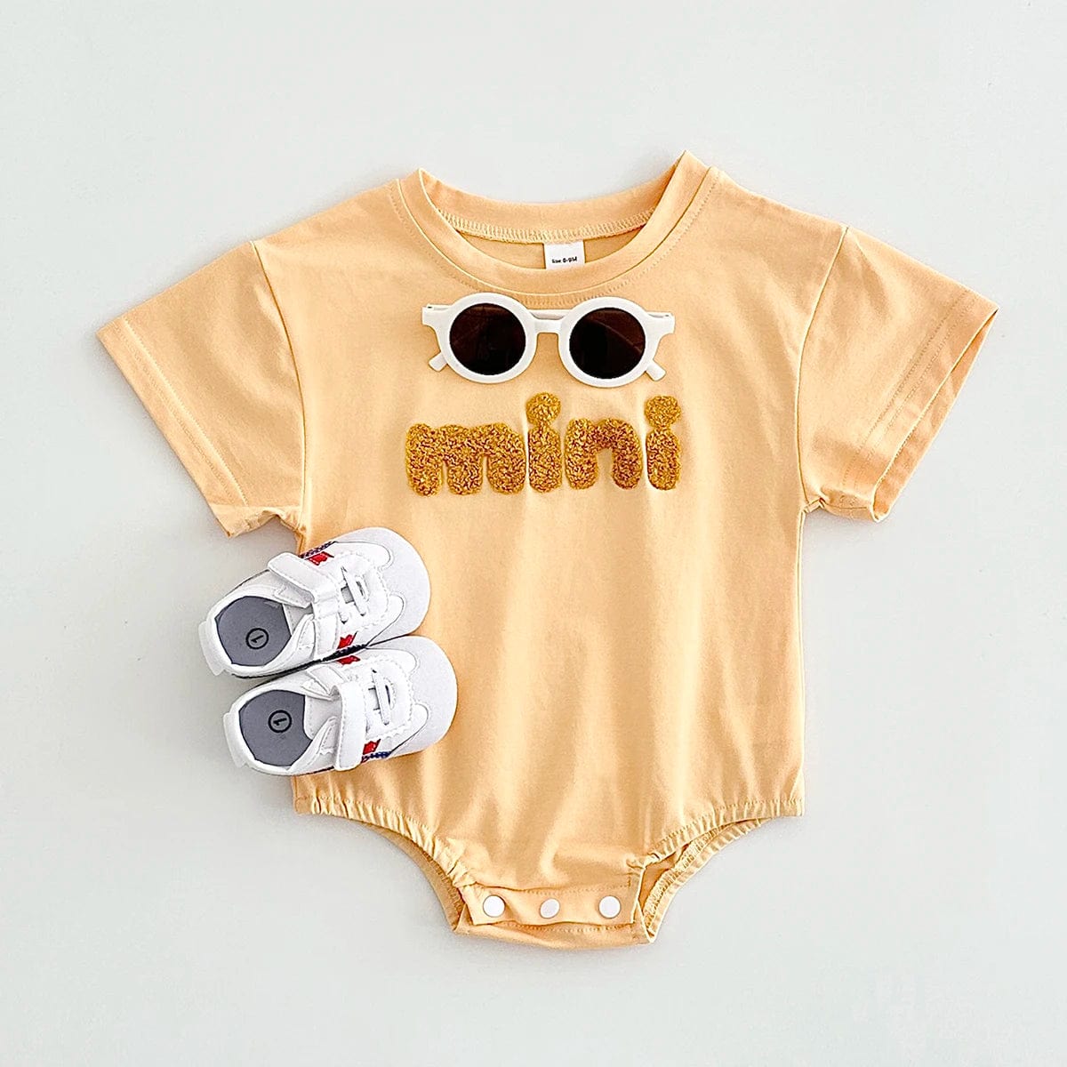 Romper Yellow / 1-3M Summer Baby Romper with Plush Letter