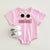 Romper Pink / 1-3M Summer Baby Romper with Plush Letter