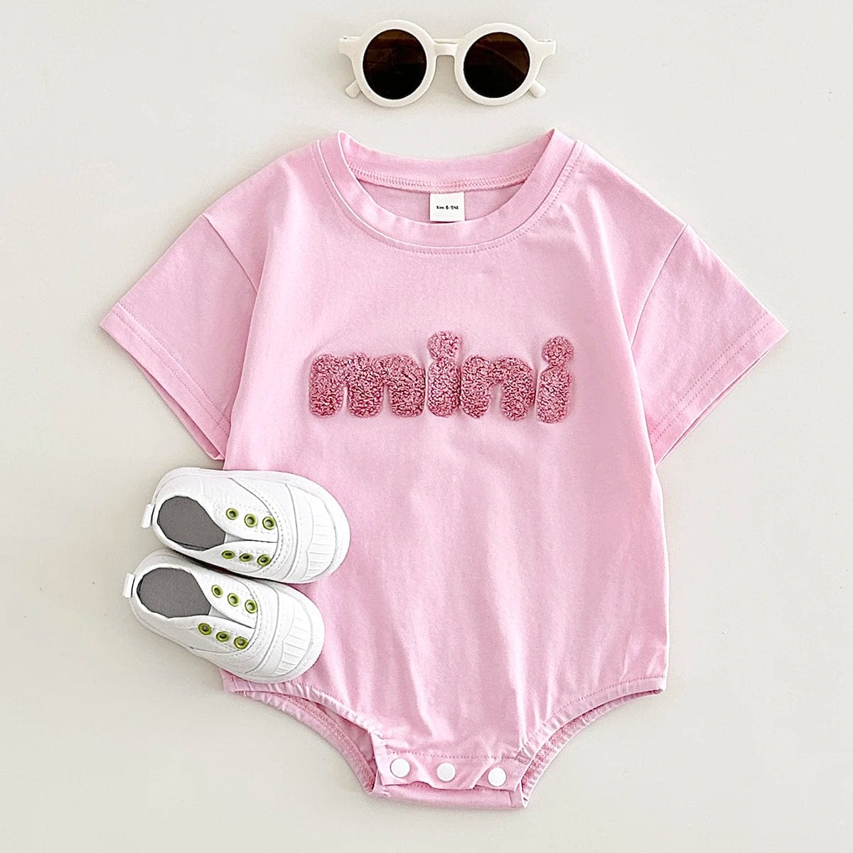 Romper Summer Baby Romper with Plush Letter