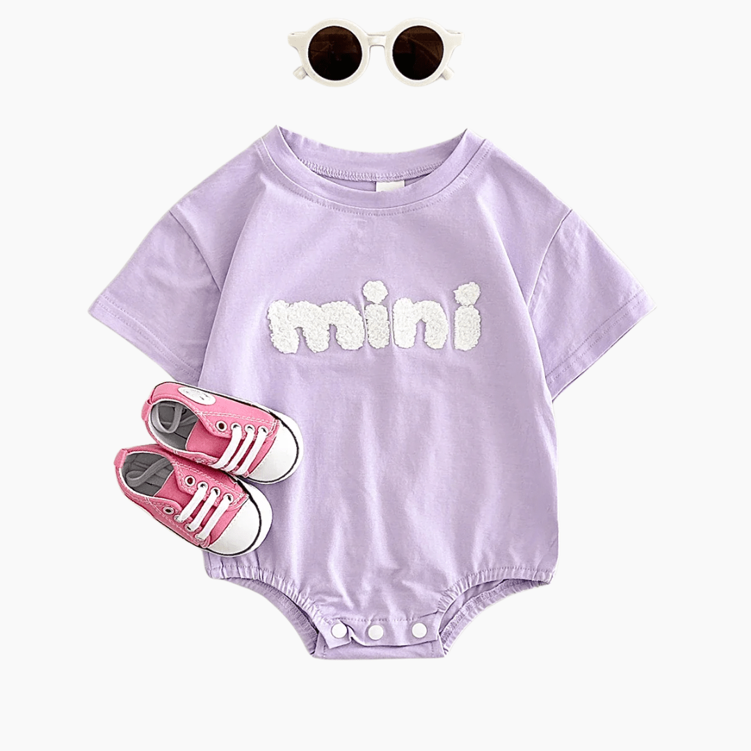 Romper Summer Baby Romper with Plush Letter