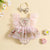 Pink / 0-3 Months Summer Embroidery Flower Bodysuits