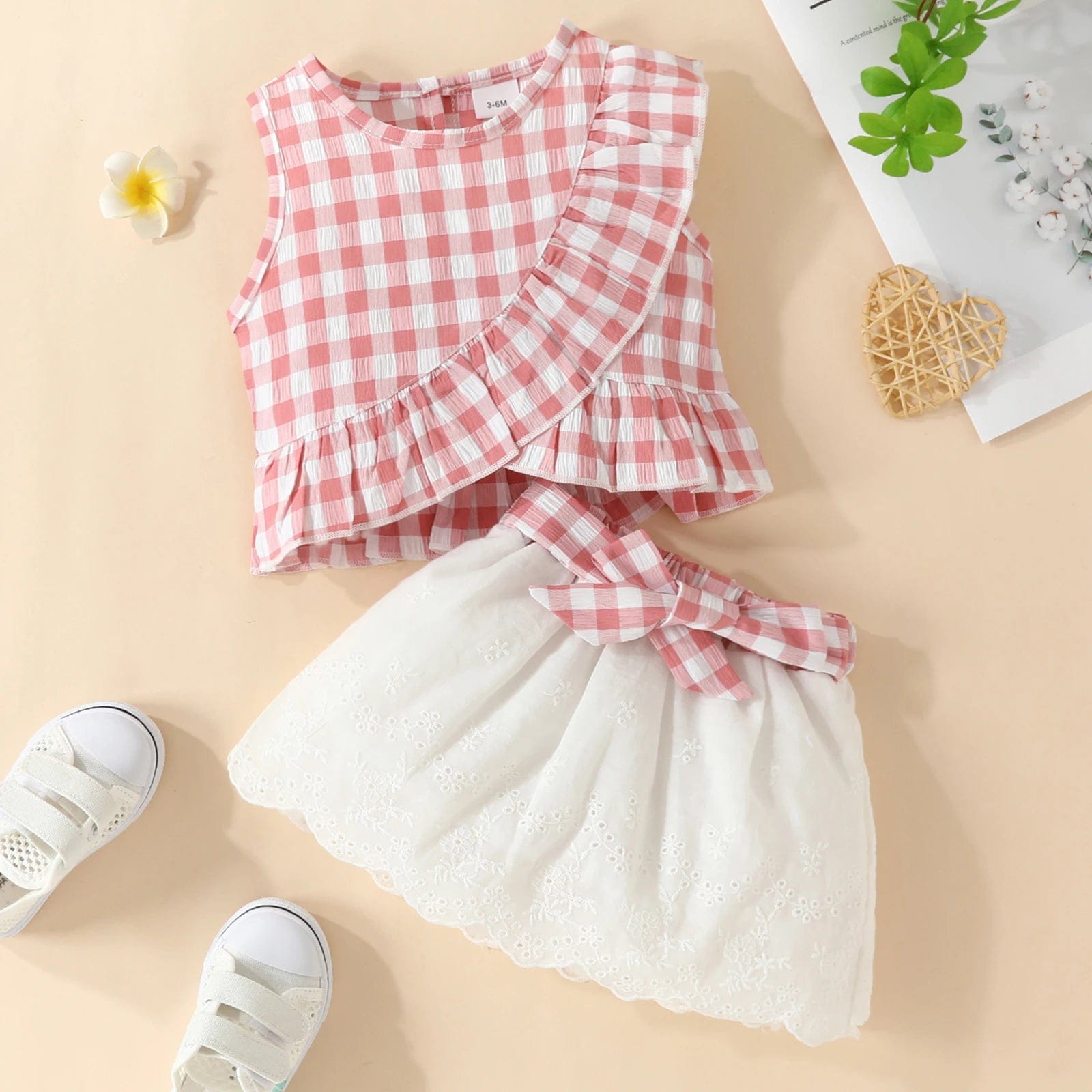 Pink / 3-6M Summer Ensemble: