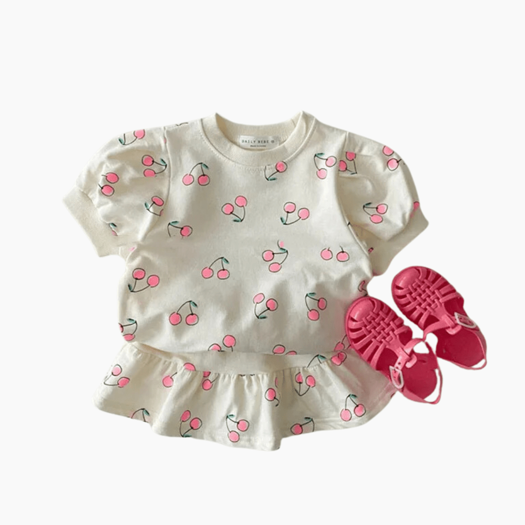 Girl&#39;s Clothing Summer Short Sleeve Two Piece Set