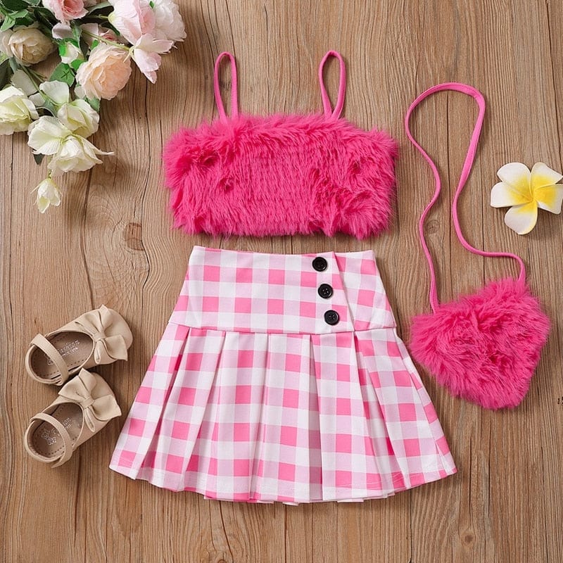 Summer Skirt Set with Shoulder Bag