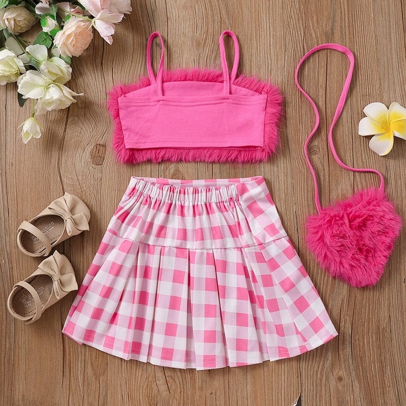 Summer Skirt Set with Shoulder Bag