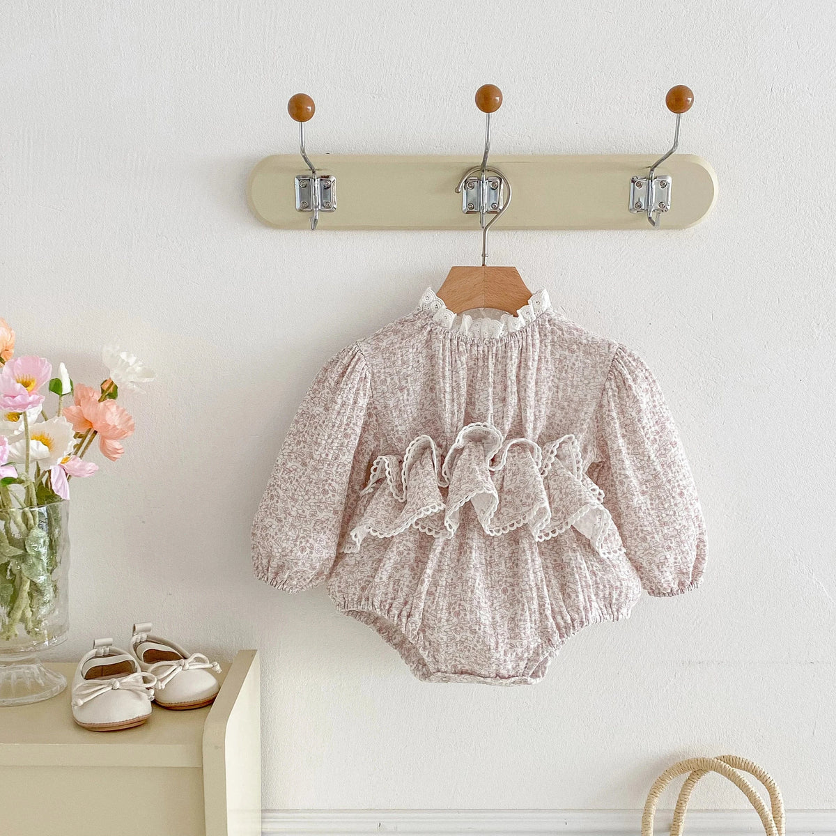 Pink Flower / 0-6M Sweet Lace Tulle Baby Romper Dress