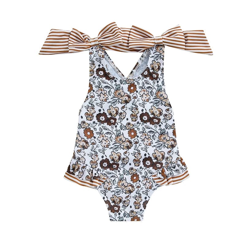 H / 5-6Years Swimsuit Floral Print