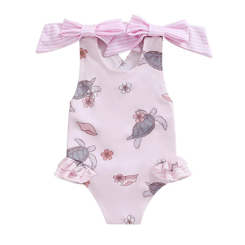 E / 4-5Years Swimsuit Floral Print