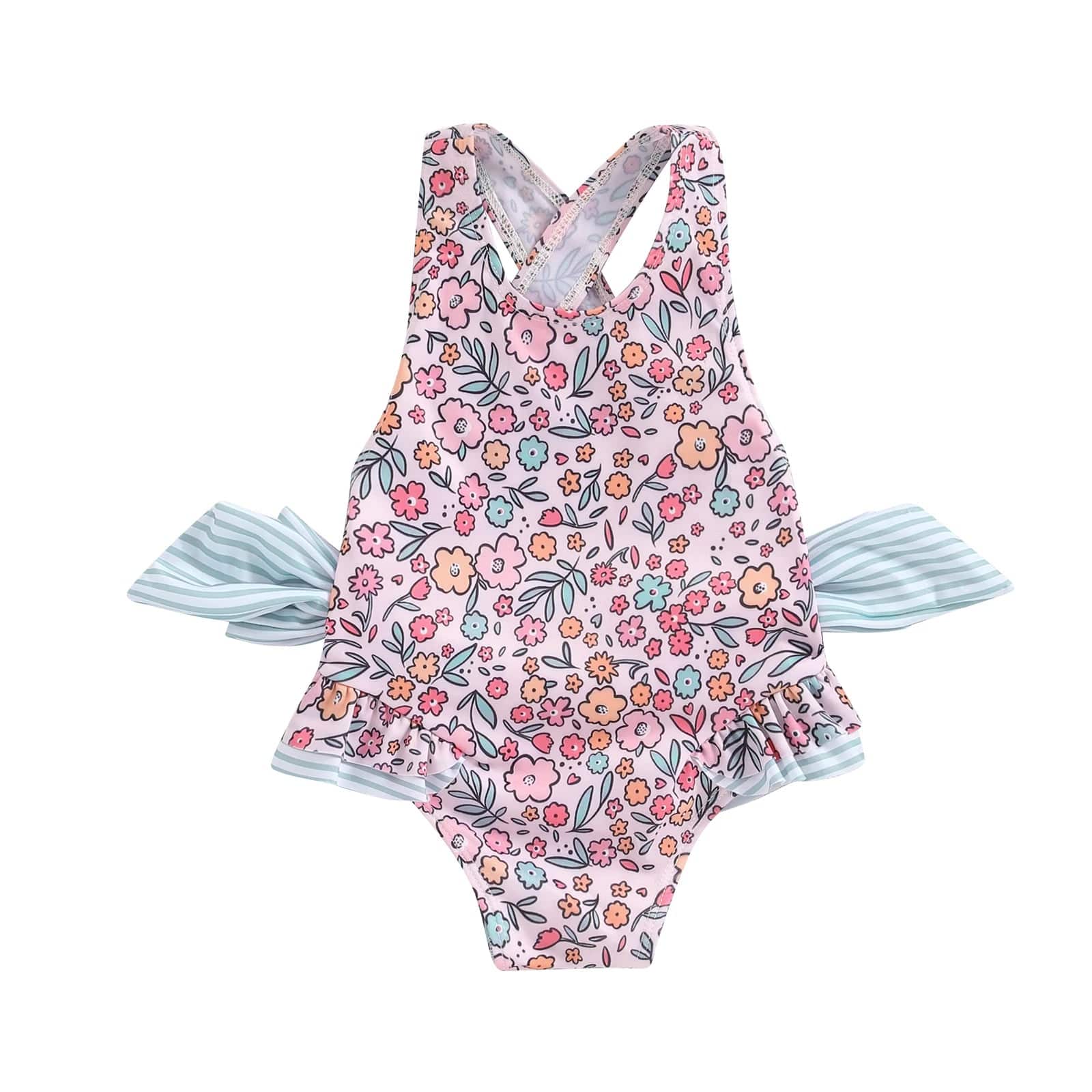 M / 2-3Years Swimsuit Floral Print