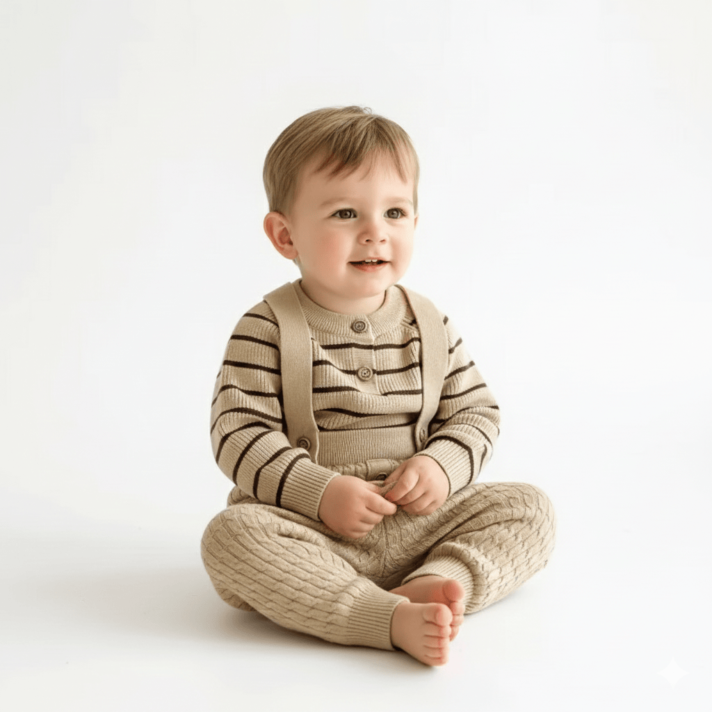 Outfit The Classic Knit Sweater & Suspender Set
