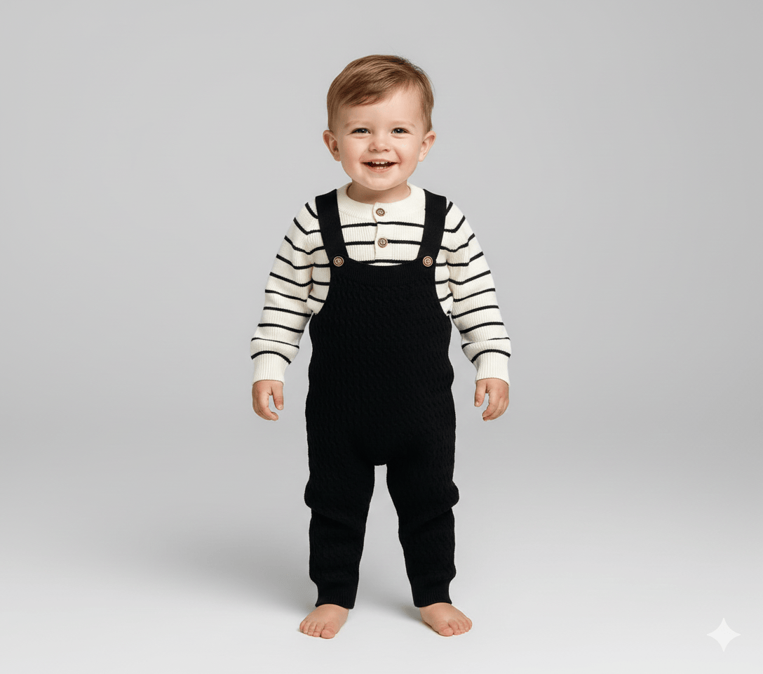 Outfit The Classic Knit Sweater & Suspender Set
