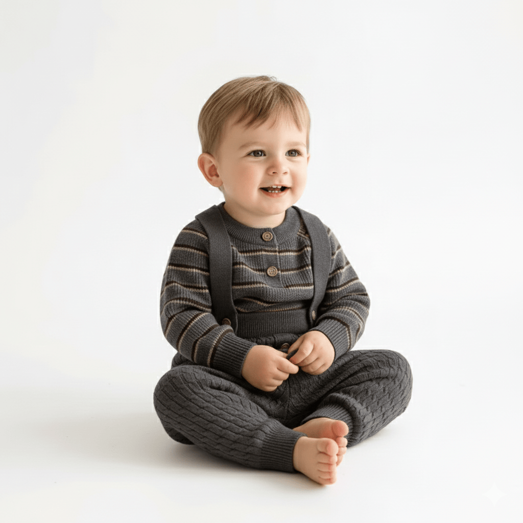 Outfit The Classic Knit Sweater & Suspender Set