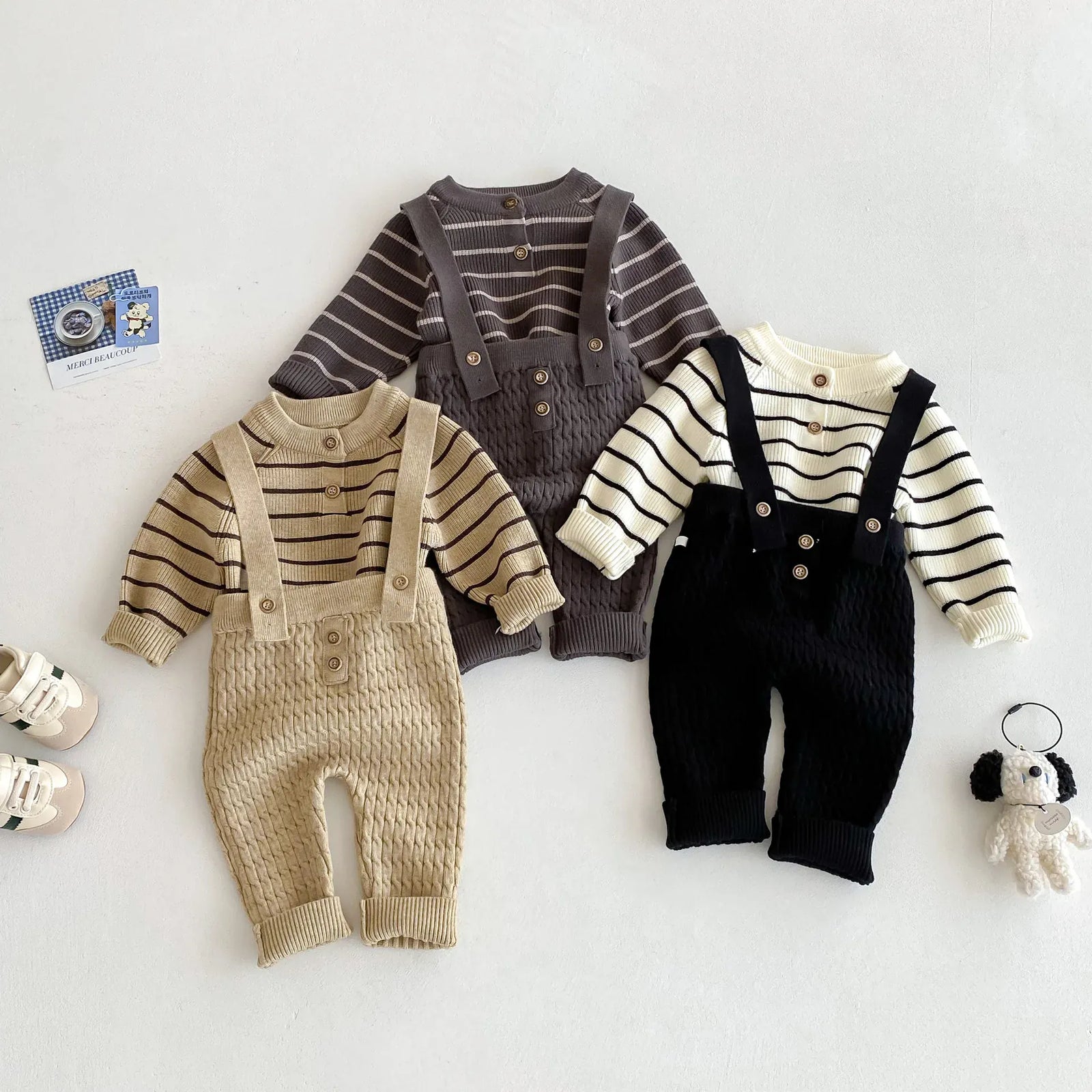 Outfit The Classic Knit Sweater & Suspender Set