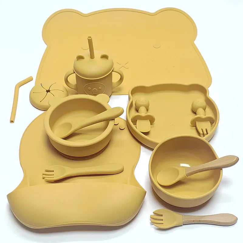 Yellow The Complete Baby and Toddler Silicone Feeding Set