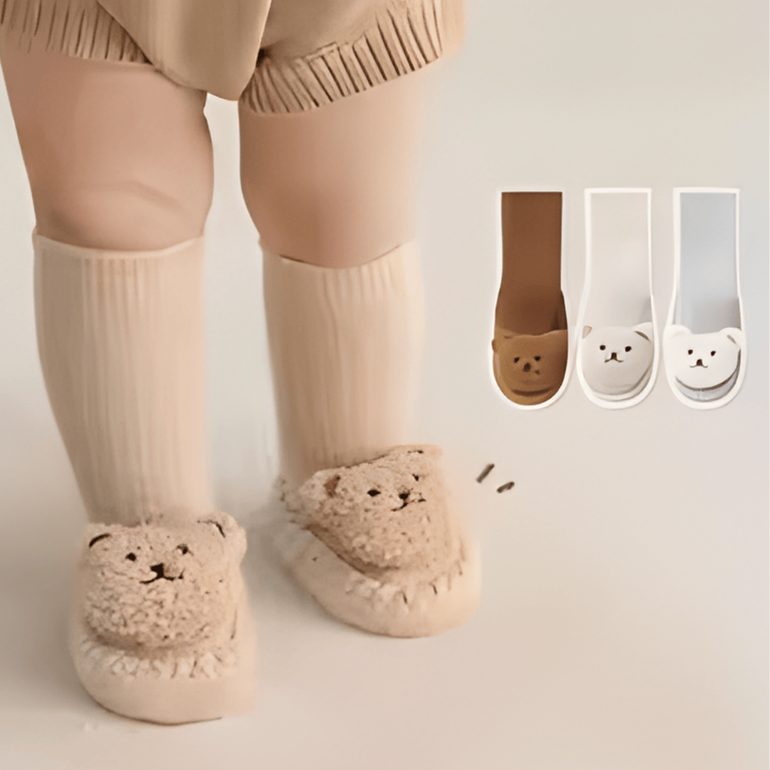 Khaki / 0-6M The Cozy Cub Slipper-Socks