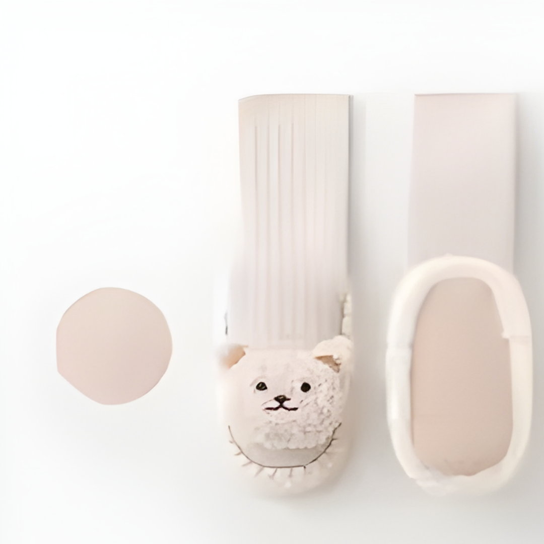 Beige / 0-6M The Cozy Cub Slipper-Socks