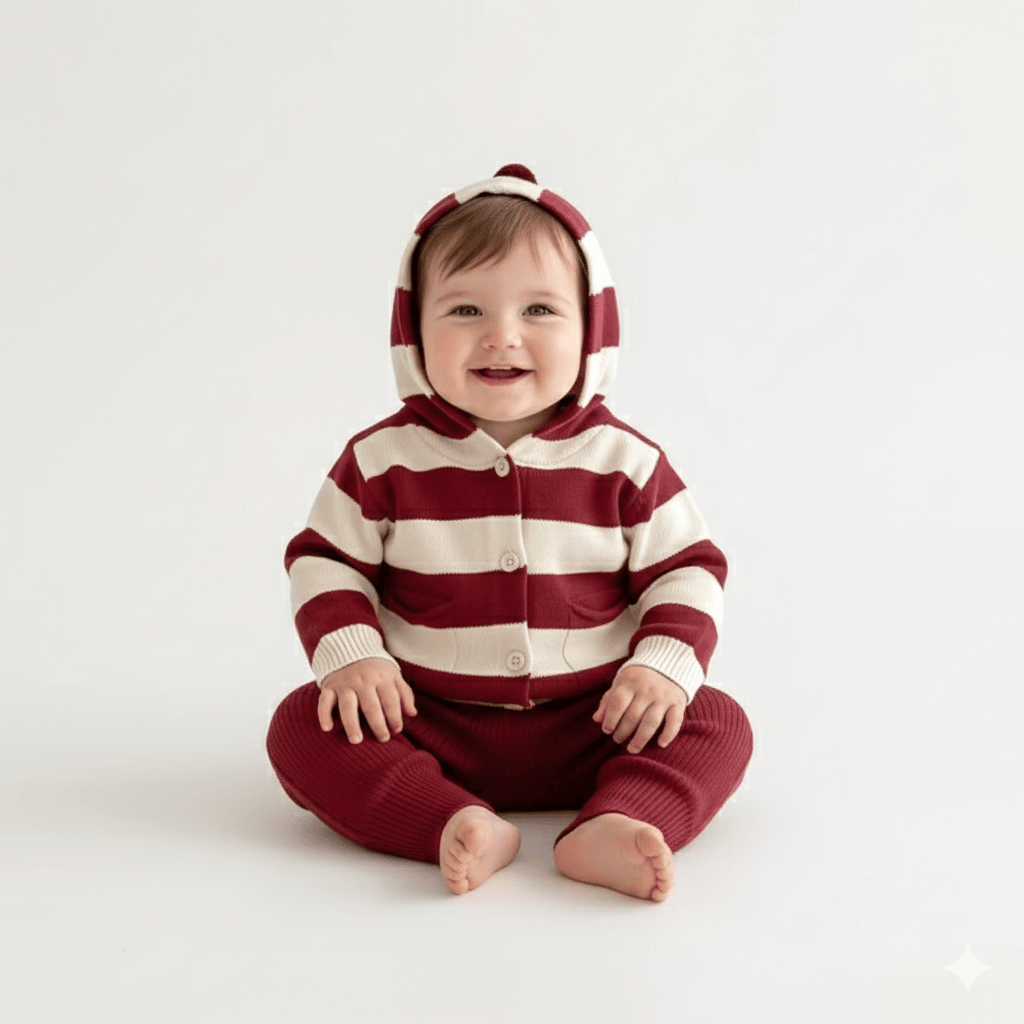 The Cozy Knit Overall & Hoodie Set