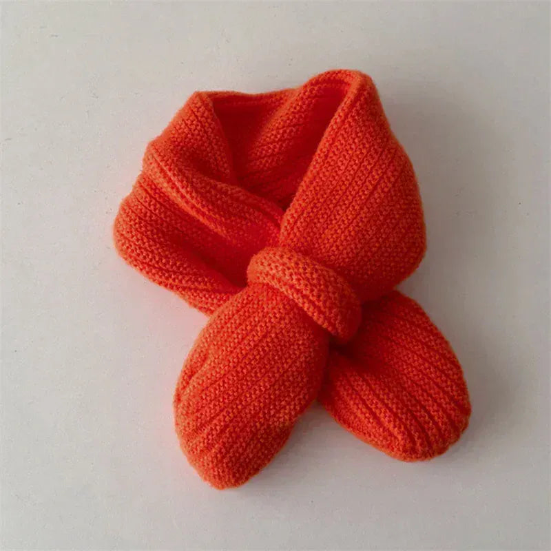 Orange / Wool The Cozy Loop Wool-Blend Knit Scarf