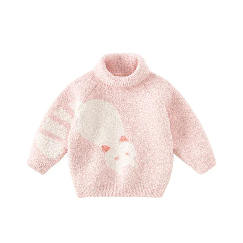 Pink Cat / 24M The Critter Cuddle Plush Turtleneck Sweater