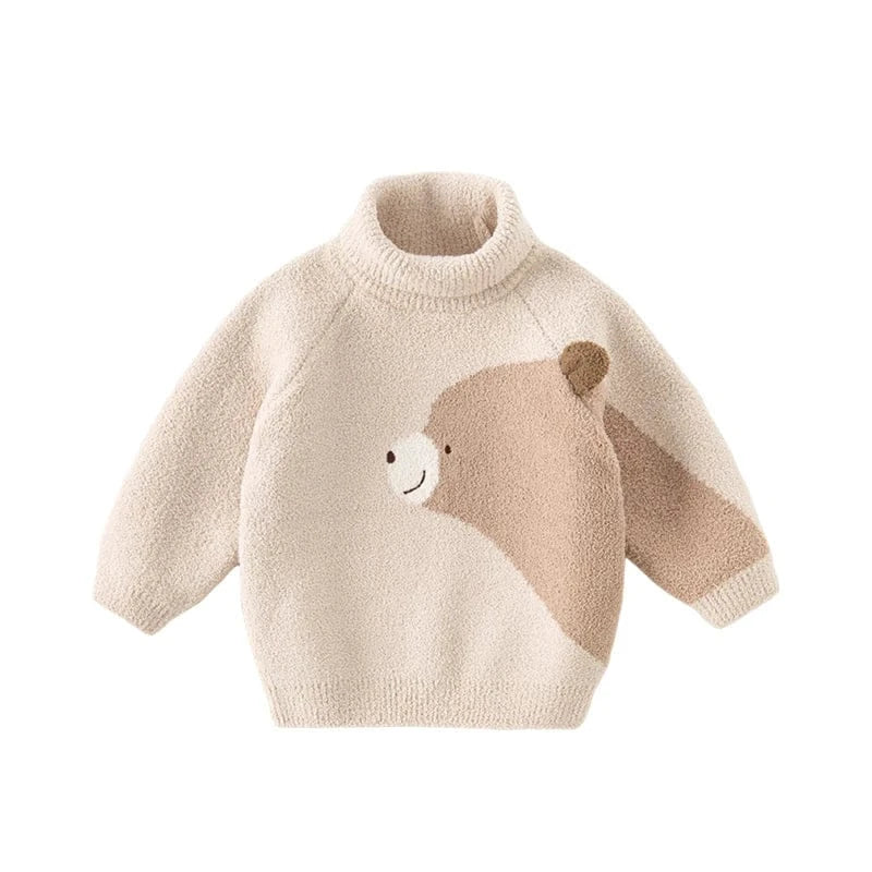 Beige Hugging Bear / 24M The Critter Cuddle Plush Turtleneck Sweater