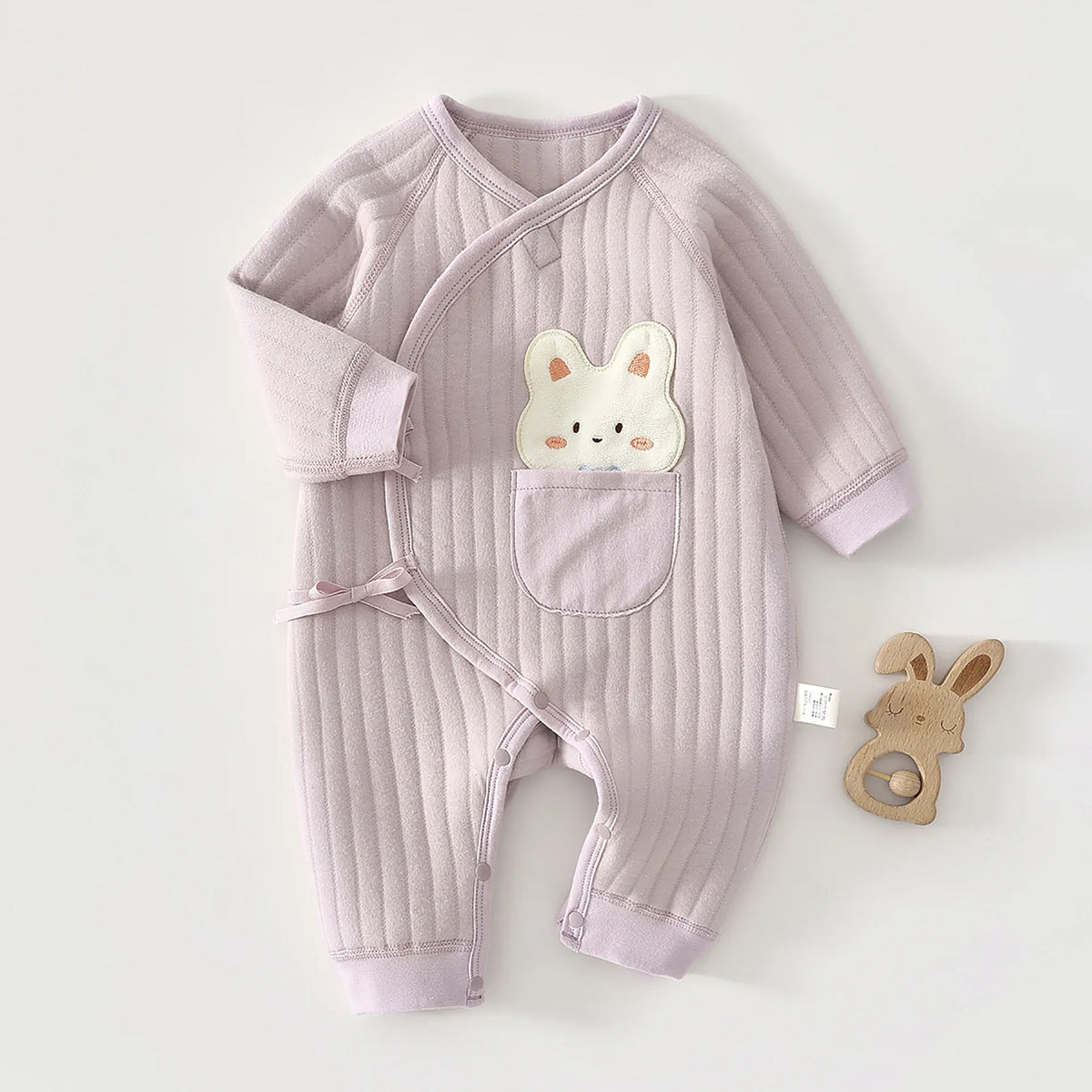 Baby &amp; Toddler Lavender Bunny / Newborn The Cuddle-Up Jumpsuit