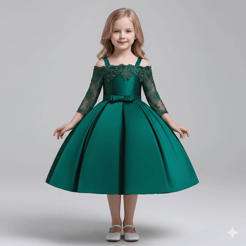 The Duchess Satin & Lace Gown