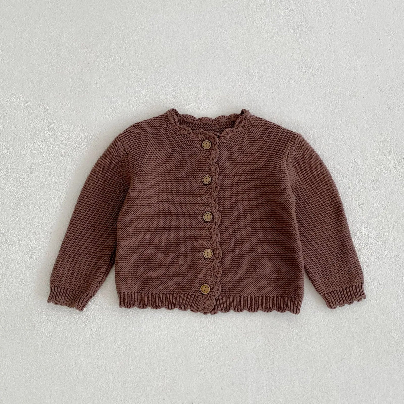 Coffee / 0-3M The Essential Knit Cardigan