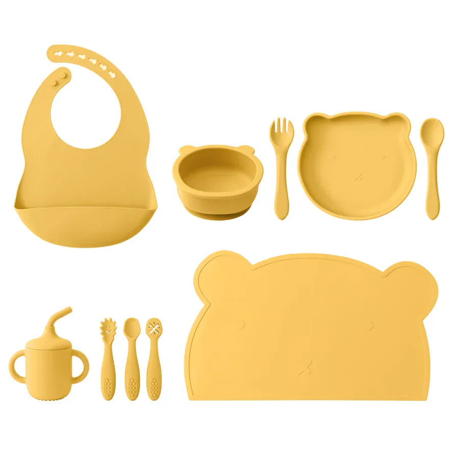Mustard The First Bites 10-Piece Complete Silicone Feeding Set