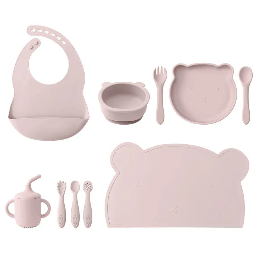 Dasty Lilac The First Bites 10-Piece Complete Silicone Feeding Set