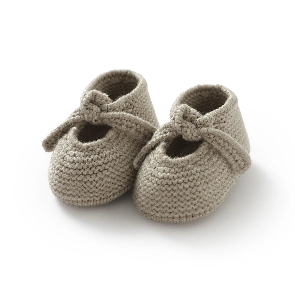 Khaki / 6-12M The First Cuddles Knitted Booties