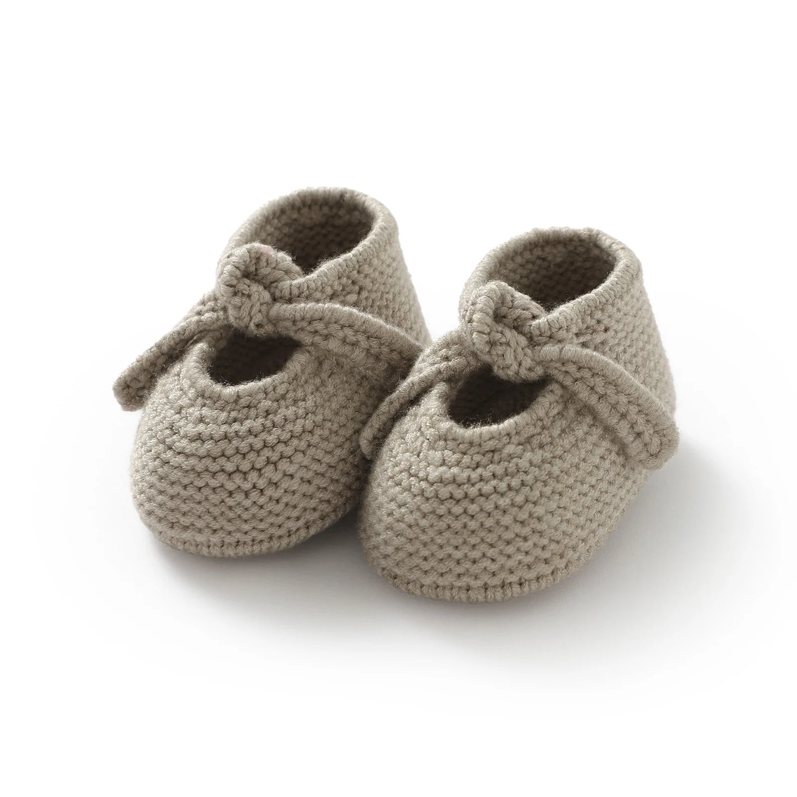 Khaki / 6-12M The First Cuddles Knitted Booties
